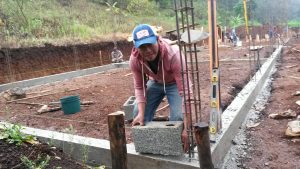 First Brick being laid in Chijulhá