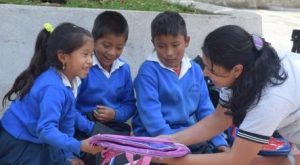 Backpacks being distributed in Guatemala